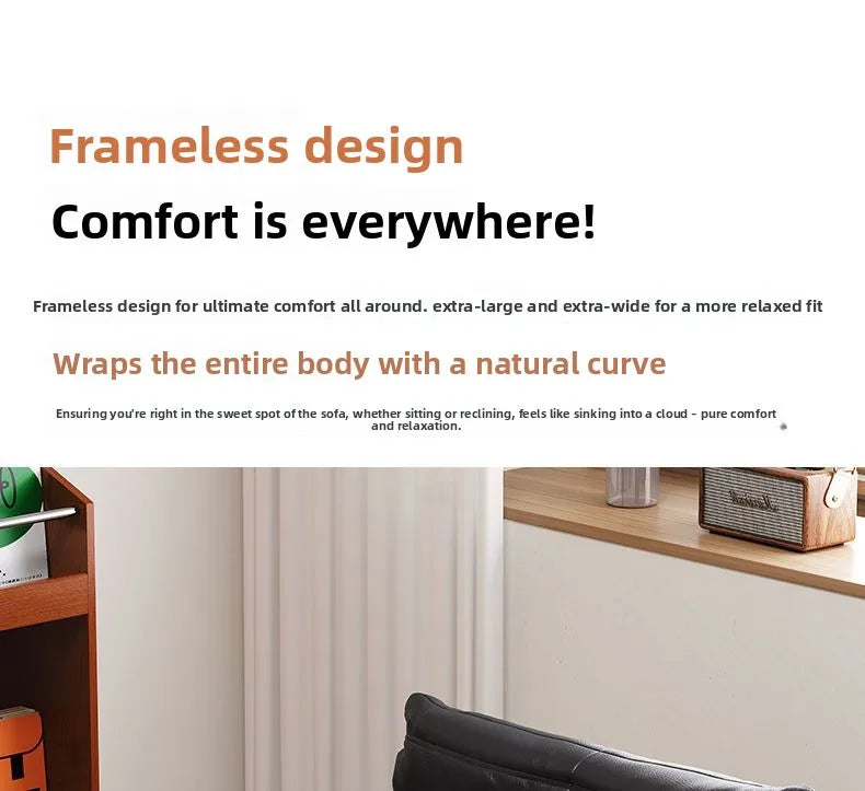 Caterpillar leather sofa togo lazy sofa can lie down and sleep modern light luxury single recliner living room sofa