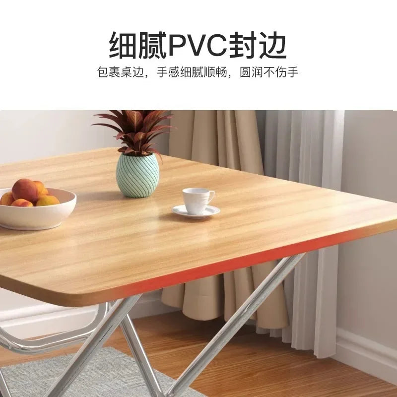 Furniture Folding  Dining Table Home Rental House Simple Small Apartment Dining Round  Foldable Outdoor Stall Small Square Table