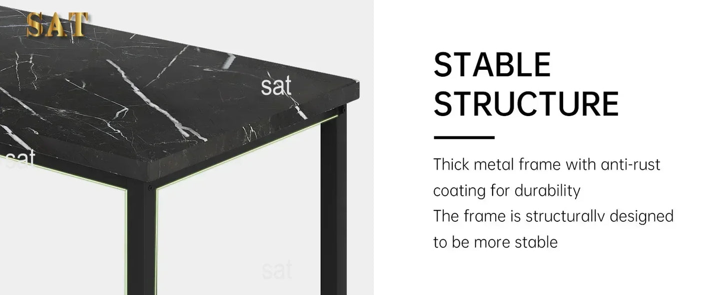 # Hot Dining Table Set For 4, Kitchen Tables And Chair For 4, Glass Dining Room Tables & PU Leather Metal Chairs, Table And Chai