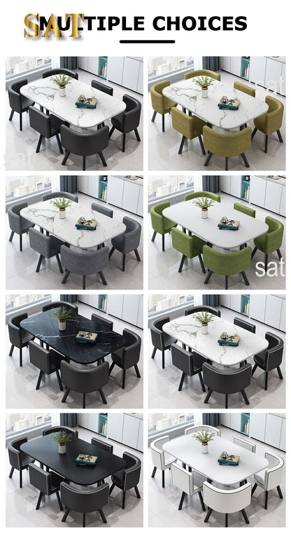 Wholesale Modern   Dining Table Sets 4 6 Chairs Dining Table Wooden Restaurant Cafe Chatting Table