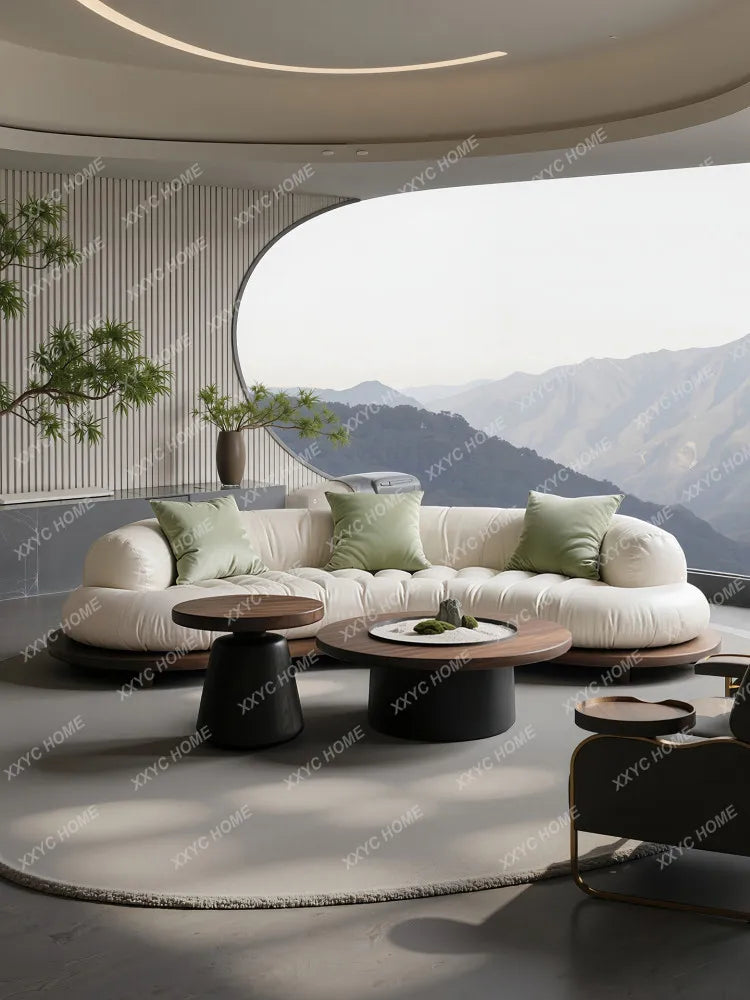 Arc sofa semi-circular moon arc special-shaped creative living room