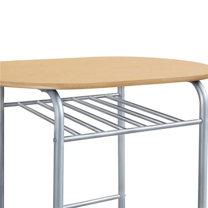 Alden Design Modern Dining Set 3pcs round Table And 2 Chairs Multiple Colors Available for Kitchen Room Furniture