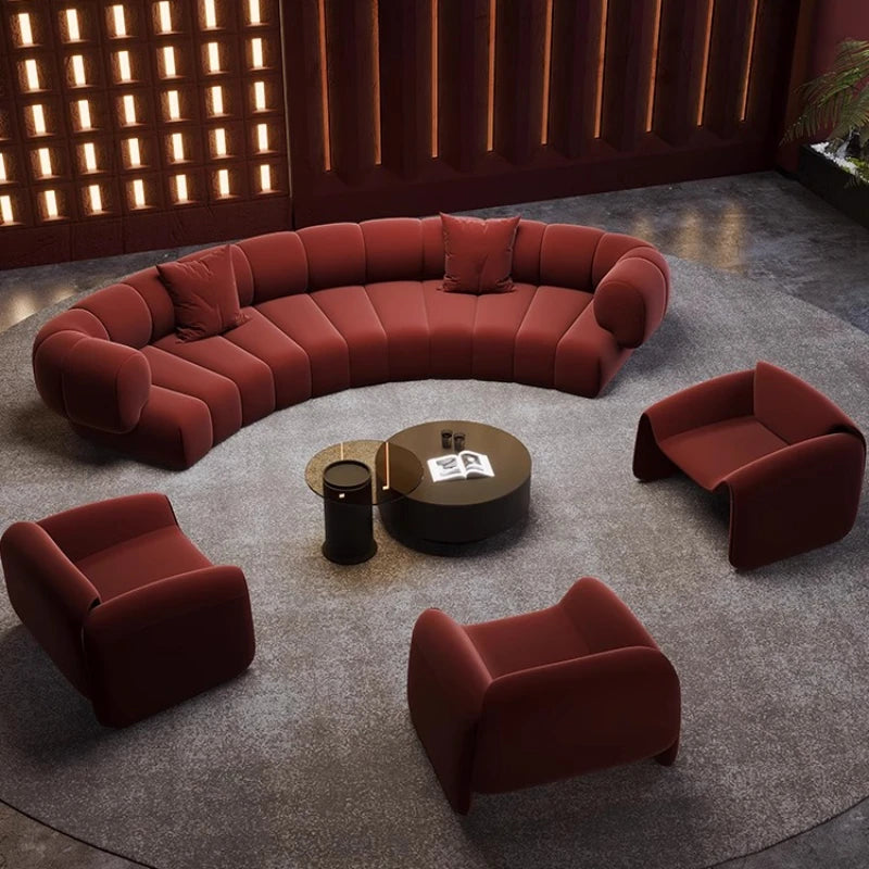 Minimalist Red Living Room Sofas Oversized Classic Modern Curved Living Room Sofas Nordic Soft Couch Wohnzimmer Furniture Home