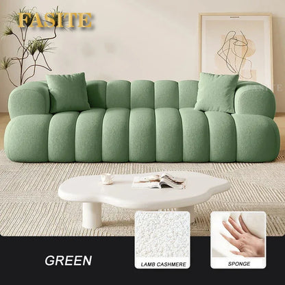 French Modern Velvet Puff Sofa Living Room Home Fabric Minimalist Sofa Reclinable