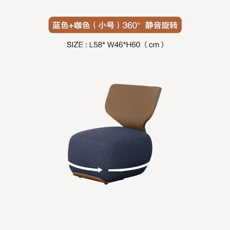 Luxury Fabric Living Room Chair Coffee Shop Living Room Lounges Chair Bedroom Sofa Furniture Low Stool Balcony Leisure Chair t