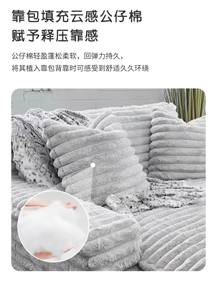 Convertible Compressed Sofa Living Room Lounges Modern Lazy Sofa Bed Straight Row Corduroy Bedroom Balcony House Furniture