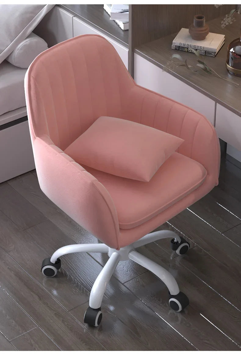 Modern Lift Swivel Office Chairs Study Room Chair Home Backrest Leisure Makeup Chair Bedroom Comfortable Computer Gaming Chair