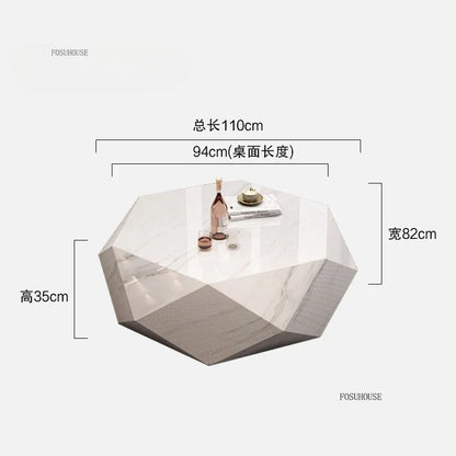 Luxury Gold Coffee Tables for Living Room Italian Irregularly Shaped Metal Side Tables Minimalist High-end Table for Office