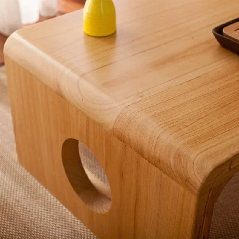 FashionJapanese Vintage Indoor Wood Furniture Asian Style Coffee Tea Living Room Low Table Rectangle 50*40cm Tatami