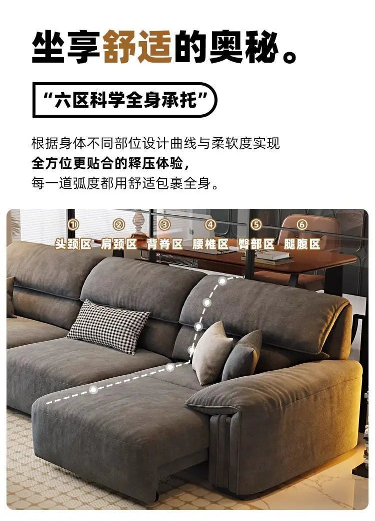 N67 Design Extendable Electric Recliner Sofa Living Room Lazy Lounges Electric Recliner Sofa Nordic Modern Divano Home Furniture