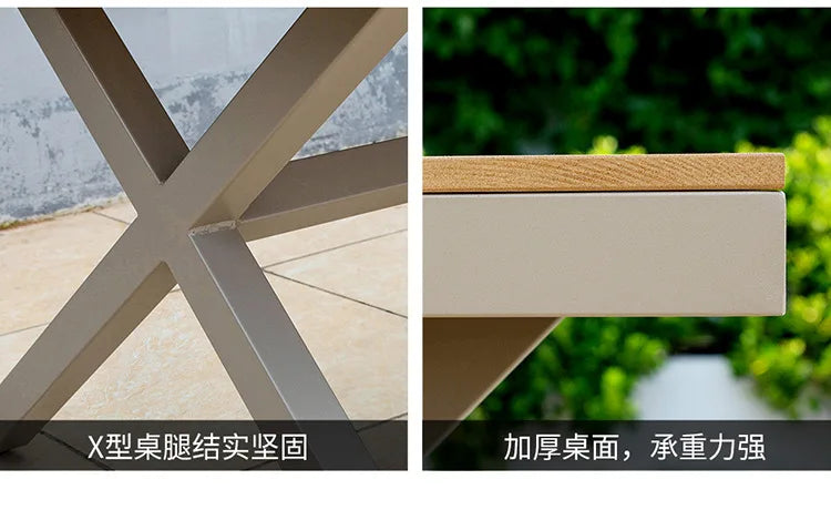 Outdoor table and chair courtyard villa leisure open-air balcony rattan chair Internet celebrity waterproof sunscreen garden