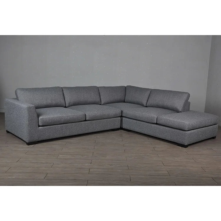 SAT Hot Sale Modern L-Shape Combination Wooden Sofa Family Apartment Villa or Hotel Use