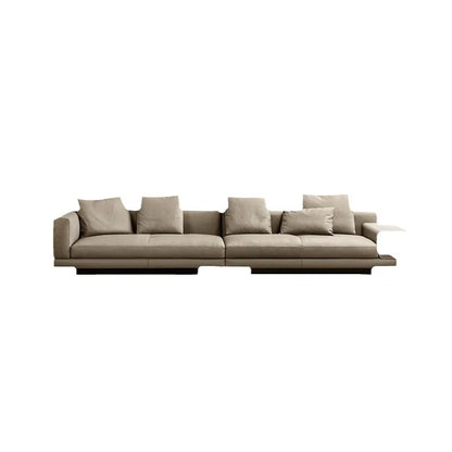 Sofa Minimalist Leather Sofa Living Room Modern Small Apartment Connery Straight Row Leather