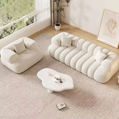 Luxury Modular Combination Sofa Set Home Hotel Fabric Reclining Cooling Sponge Filled Living Room Apartment