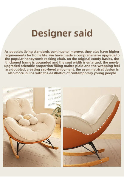 Firm Sofa Chair Living Room Balcony Rocking Chair Single Recliner Happy Chair Light Luxury Penguin Chair Leisure Chair