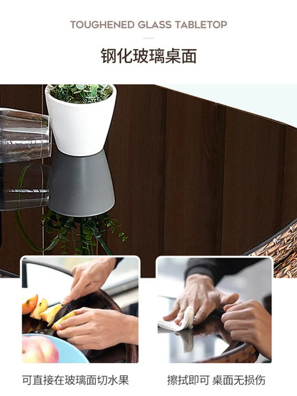 Balcony Small Table and Chair Rattan Chair Three-Piece Set Outdoor Tea Table Combination Terrace Courtyard Table and Chair