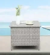 PatioLix Qwaroom Set 6 piece Grey Wicker outdoor furniture patio sectional sofa couch PE rattan conversation sets