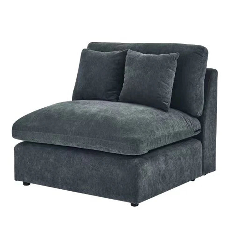 Modern Chinese Style Modular Sofa Set Wood Furniture for Living Room and Hotel Stylish House Furniture Black Corner Could Sofa