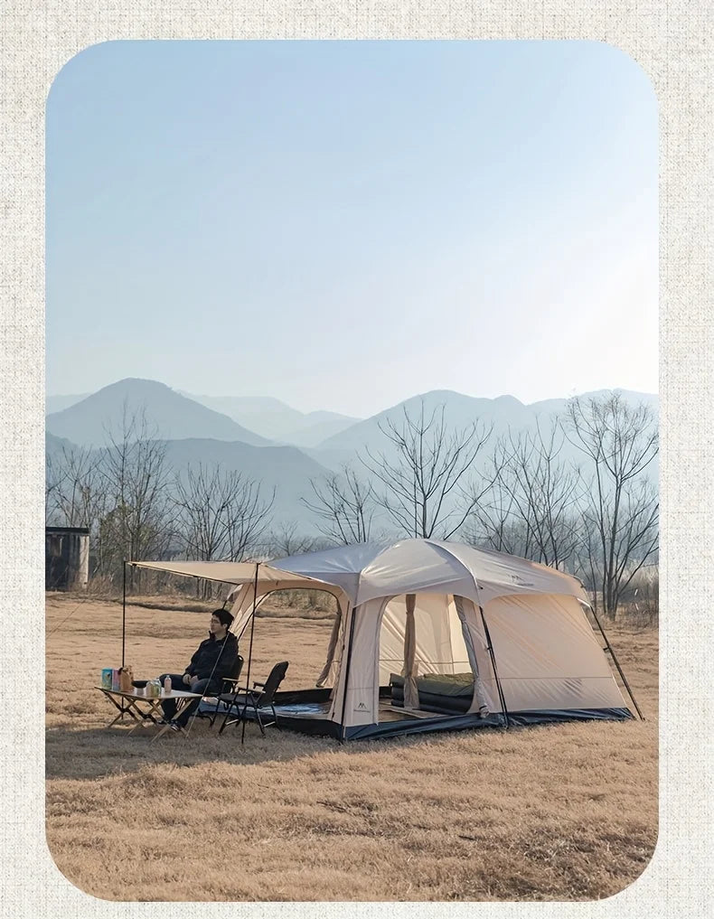 Mountainhiker Tent outdoor camping overnight two-bedroom portable thickened field awning camping equipment family gathering