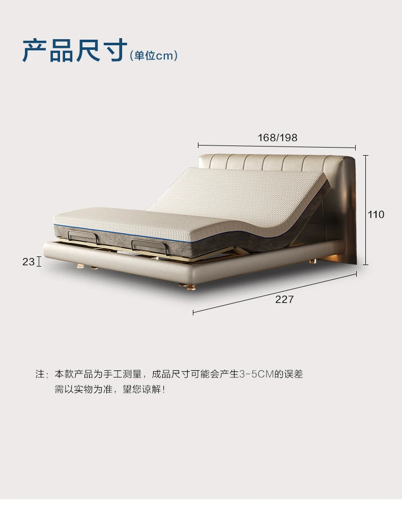 Head And Foot Adjustable Smart Bed Split King Size Bedroom Furniture Bed Easy To Install With Wireless Remote Control Bed