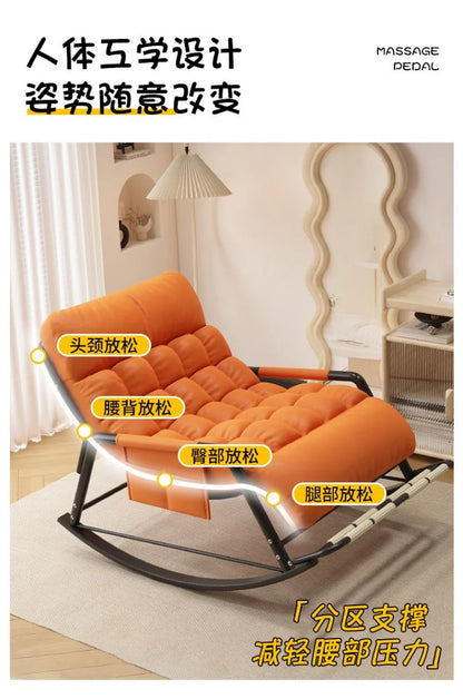 Recliner Rocking Chair Sitting and Sleeping Dual-purpose  Lunch Break Chair Balcony Home Leisure Lazy Sofa Chair Ergonomic