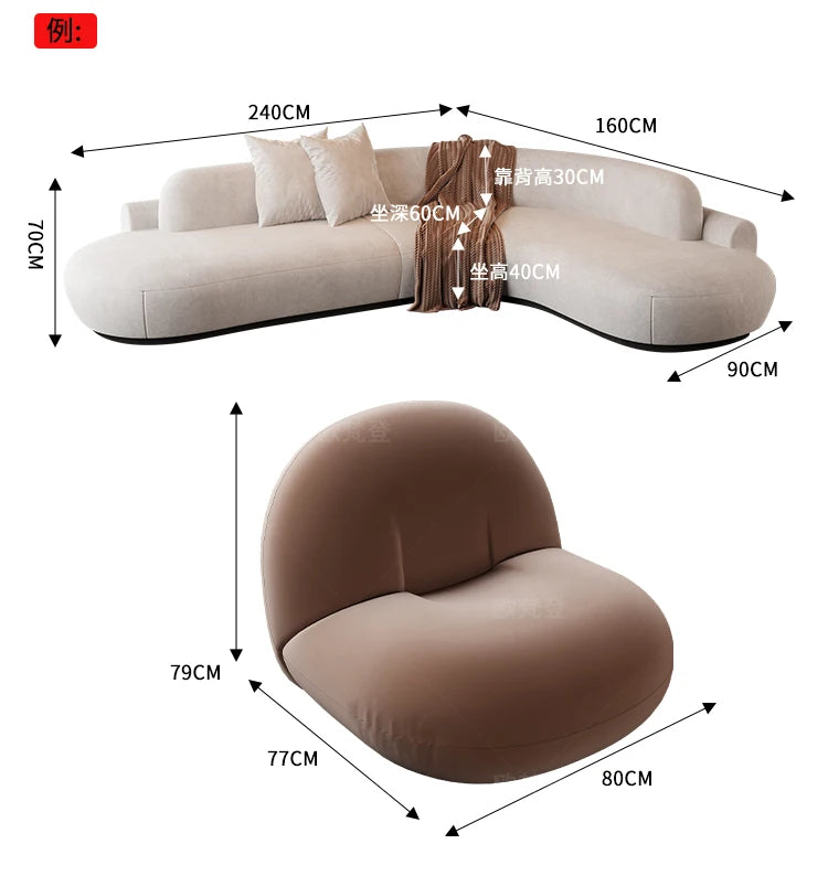 Puffs Cloud Living Room Sofas Nordic Cute Lazy Bedroom Floor Outdoor Sofa Strawberry Makeup Tables Divano Postmodern Furniture