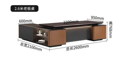 Boss Office President's Desk Light Luxury Advanced Sense Large Class Desk Furniture Chairperson's Office Desk And Chair Combinat