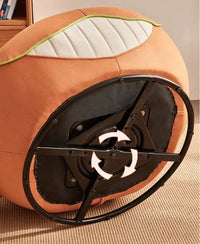 #Shark Model Living Room Sofa Chair Fabric Upholstered Velvet Children's Swivel Lounge Chair