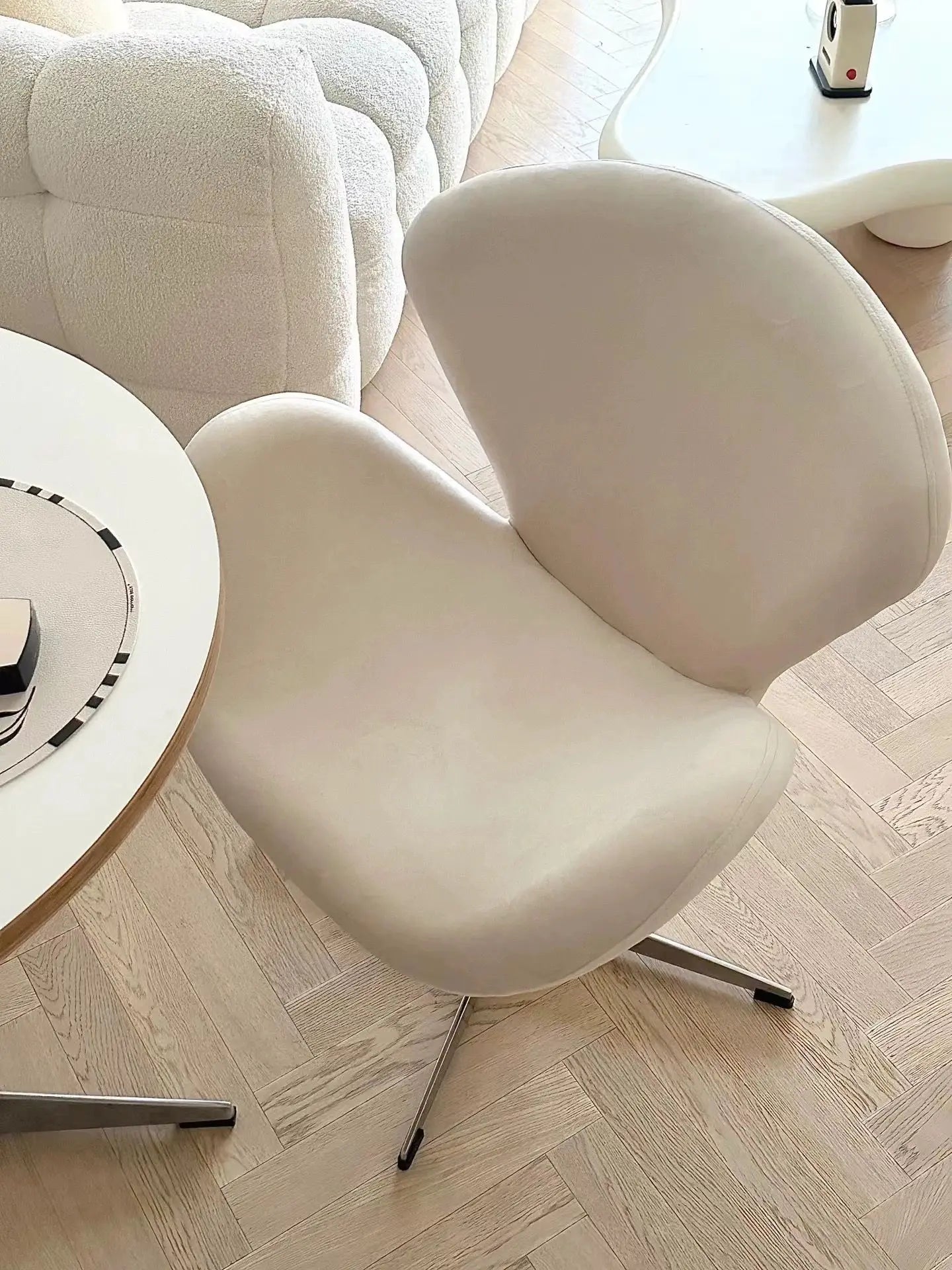 Wrap Swan Chair Leisure Chair Small Sofa Home Furniture Comfortable Living Room Chair Minimalist Lifting Office Chair Makeup Sto