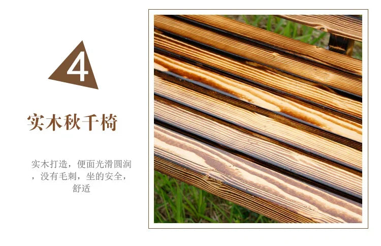 Advanced Wooden Patio Swings Balcony Villa Courtyard Fashion Patio Swings Hotel Simplicity Outdoor Furniture Columpiar Lsqq