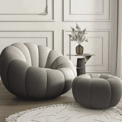 JC Lazy Pumpkin Sofa Sleepable and Reclining Lounge Chair Living Room Small Apartment Swivel Sofa Chair