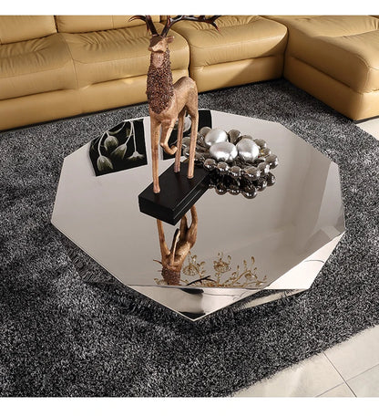 Diamond Shaped Coffee Table, Made of Stainless Steel Material, Suitable for Study Rooms, Bars, Hotels, Restaurants, and Offices