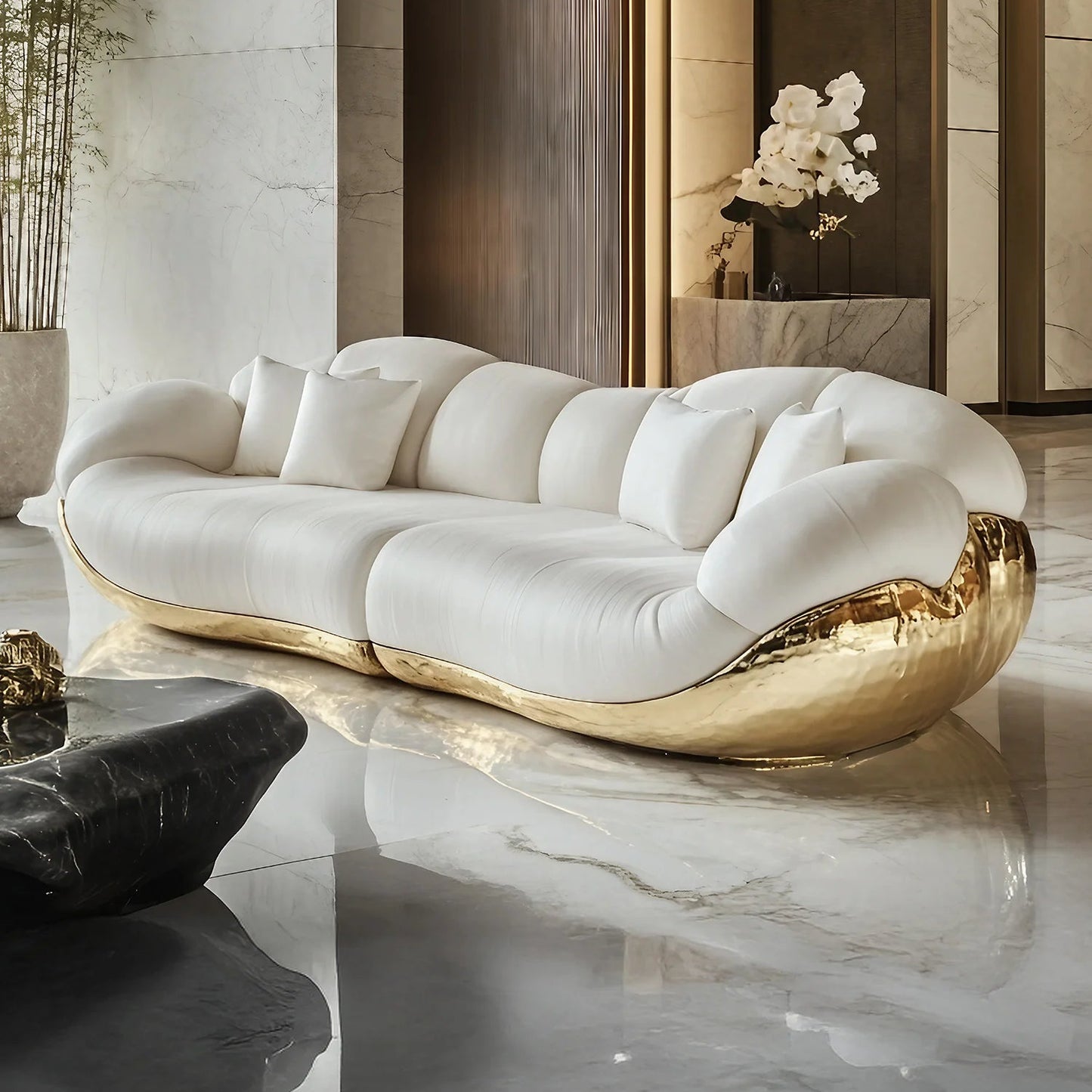 Sofa, comfort, artistic aesthetics, sofa villa, Italian light luxury
