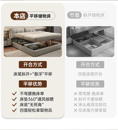 Queen Storage Bed Bedroom King Size Double Modern Frame Bed Headboard Luxury Sleeping Camas De Dormitorio Home Accessories