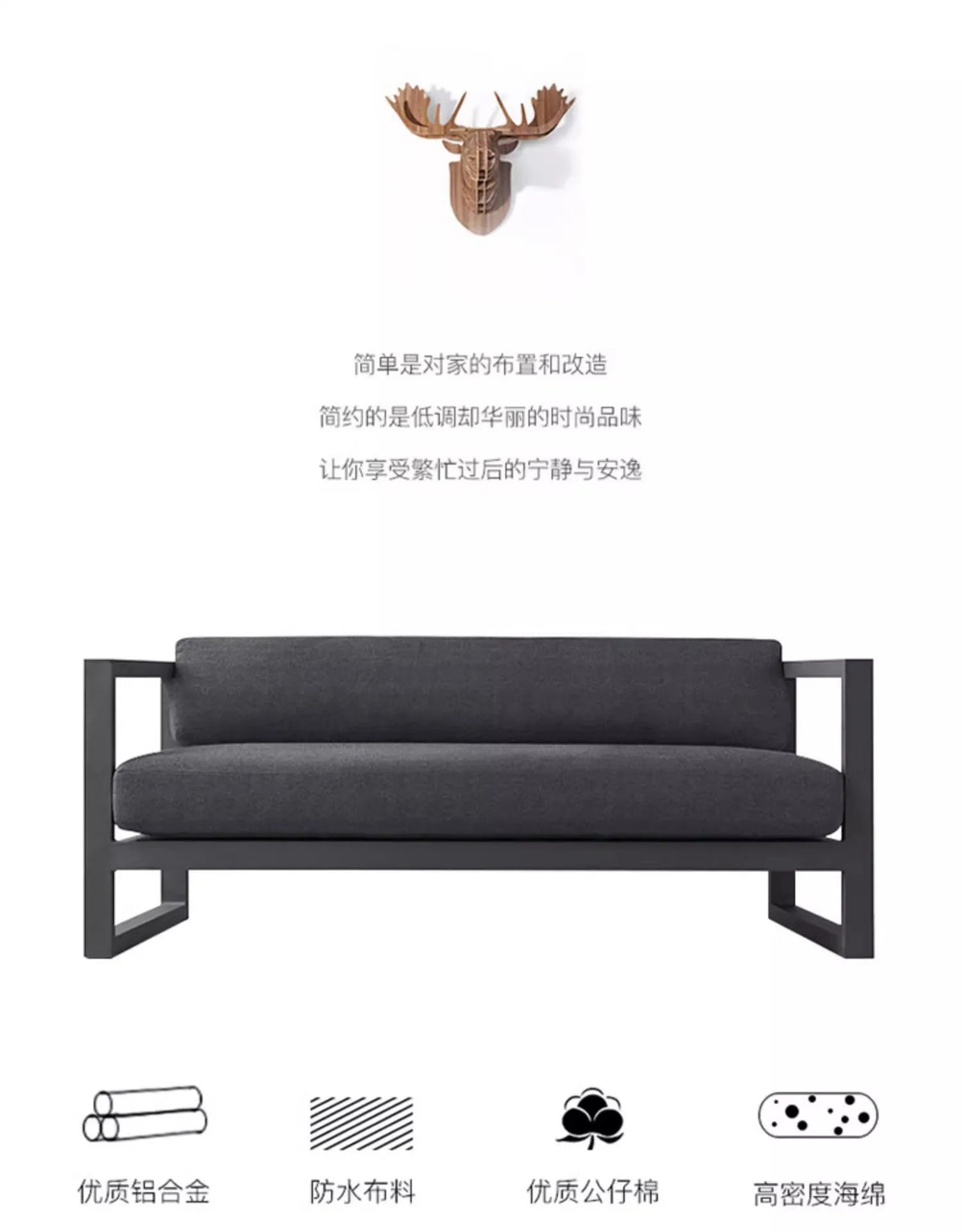 Outdoor Rattan Sofa Set Courtyard Garden Outdoor Leisure Rattan Chair Designer Model Home Outdoor Furniture