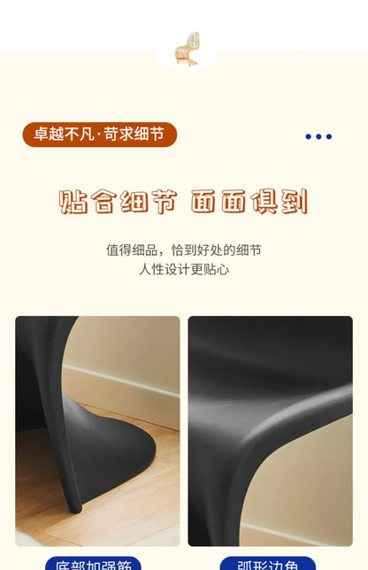 Dining chair transparent plastic chair Nordic home simple modern back chair makeup stool