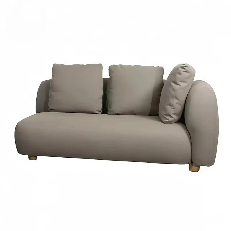 Modern Waterproof Outdoor Patio Sofa Set Comfortable Gray Fabric Cushion Cushion Outdoor Combination Sofa