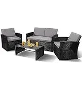 QAZ8-Q8 pieces outdoor Wicker rattan patio sectional furniture set.glass top table with hidden storage.7 sofa sections. oversize
