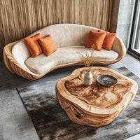 yi-Modern Convertible Double Sofa Wood Frame Upholstered Customized Villa Home Furniture Interior Decoration#