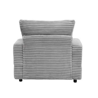 Armchair with Sleep Function Spring Upholstered Armchair Ottoman Set Comfortable Single Sofa Lounge Chaise with Cup Holder