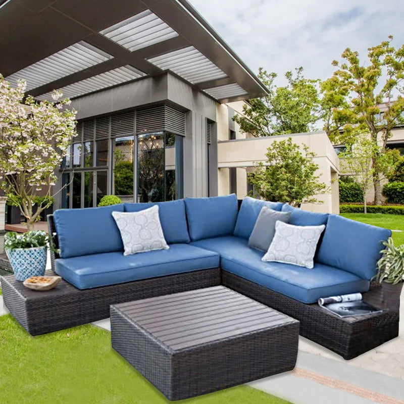 Outdoor sofa courtyard rattan furniture combination