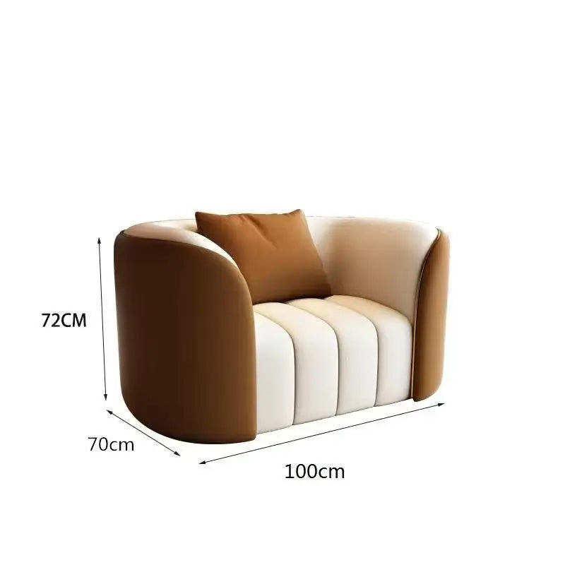 Canapé de luxe léger, petit appartement, salon, zone d'assise, réunion, invités, canapé à rangée droite