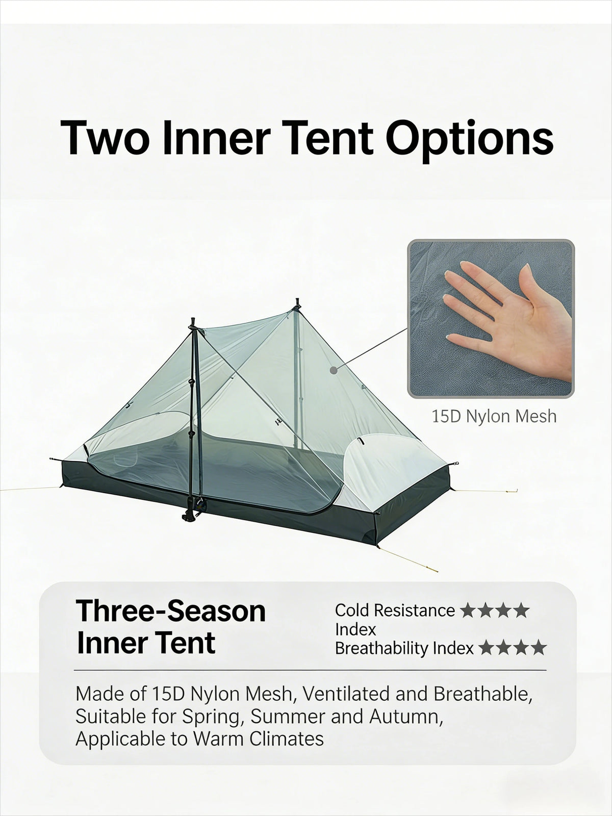 LanShan 2 3F UL GEAR 2 Person 1 Person Outdoor Ultralight Camping Tent 3 Season 4 Season Professional 15D Silnylon Rodless Tent