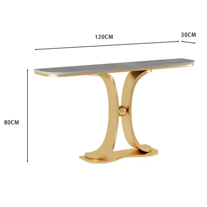 Light luxury entrance table New Chinese  table against the wall Living room Semicircular
