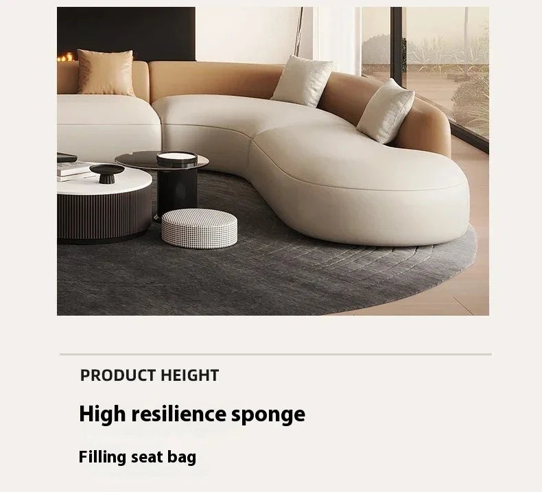 Curved Individual Living Room Sofas Corner Recliner Luxury Nordic Sofas Modern Cloud Single Floor Designer Wood Divano Furniture