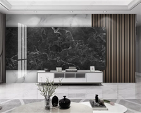 beibehang papel de parede Customized Nordic retro plant leaves, modern minimalist geometry, TV background wallpaper