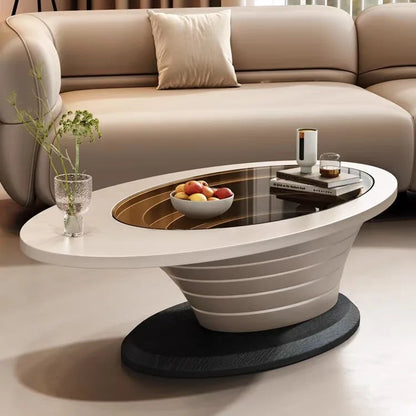 Petite et simple taille d'appartement, table à thé moderne de luxe légère 2025, haut de gamme, livraison une pièce