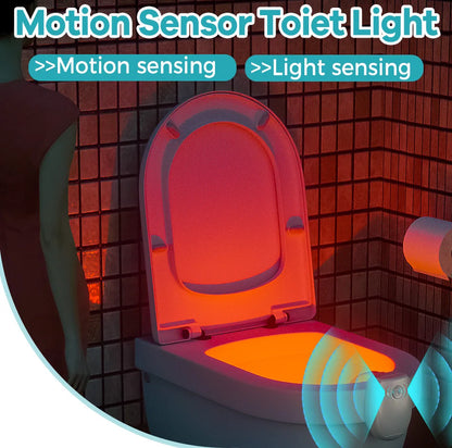 RGB Toilet Lights LED Washroom Night Lamp PIR Motion Sensor Colorful Atmosphere Light Waterproof 16Colours Mood Bathroom Lamps