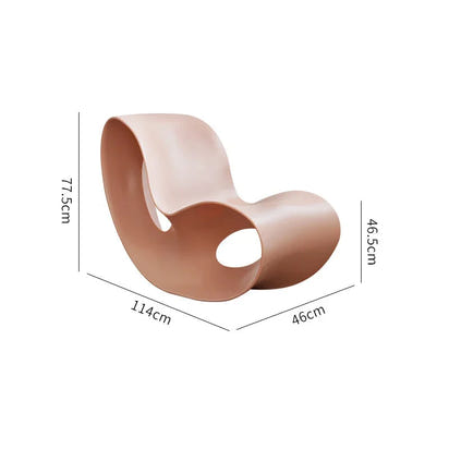Modern Voido Design Rocking PE Plastic Lounge  Chair Rotational-molded Polyethylene  Lazy Sofa Chair Ins Post-modern Homestay