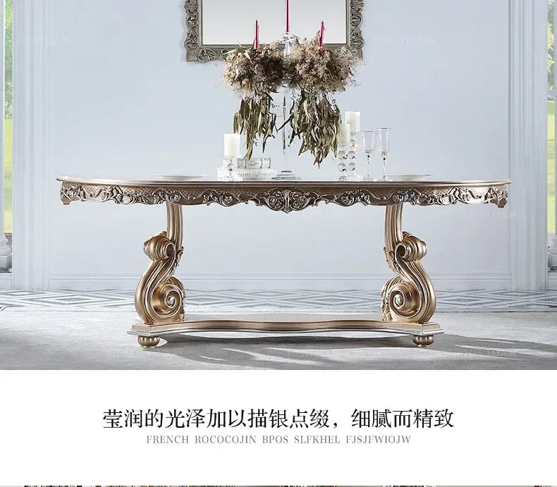 ssK178 A55 Palace French Rococo dining table and chair combination 1.9M European-style villa classical dining table luxury custo